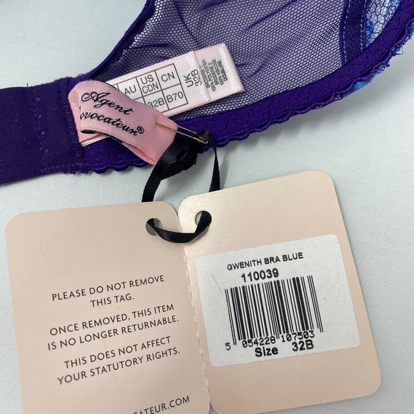 Agent Provocateur Gwenith Blue Bra NWT - Picture 13 of 14